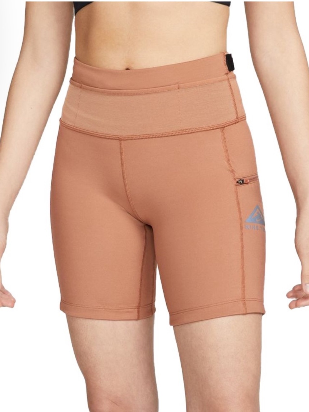 Nike Women’s High-Waist Bike Shorts in Rust